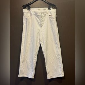 J. Jill White Cropped Leg Jeans